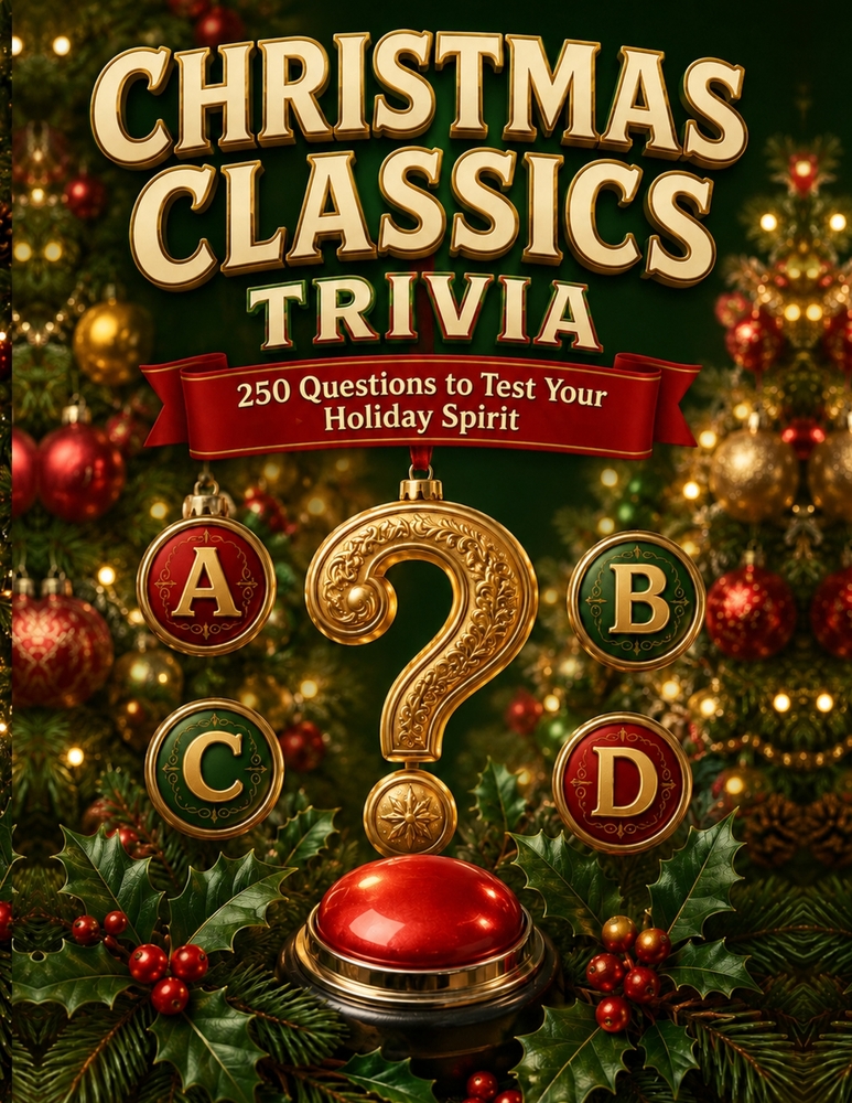 Christmas Classics Trivia: 250 Christmas Trivia Questions and Answers for Family Game Night: History, Movies, Music, Traditions, and Holiday Fun from cover