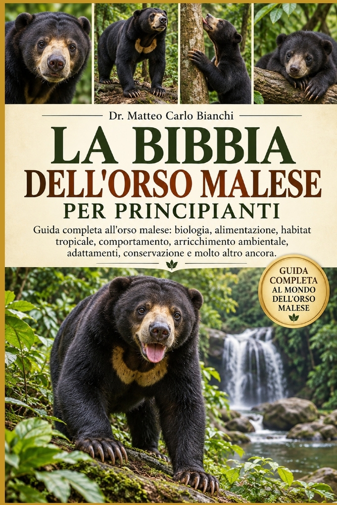 La Bibbia Dell'orso Malese Per Principianti: Guida completa all'orso malese: biologia, alimentazione, habitat tropicale, comportamento, arricchimento cover