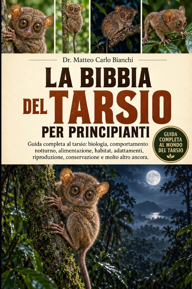 La Bibbia del Tarsio Per Principianti: Guida completa al tarsio: biologia, comportamento notturno, alimentazione, habitat, adattamenti, riproduzione, cover