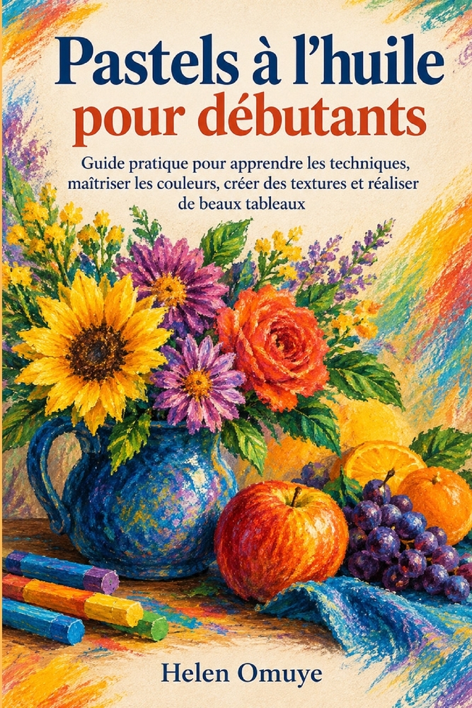 Pastels à l'huile pour débutants: Guide pratique pour apprendre les techniques, maîtriser les couleurs, créer des textures et réaliser de beaux tablea cover