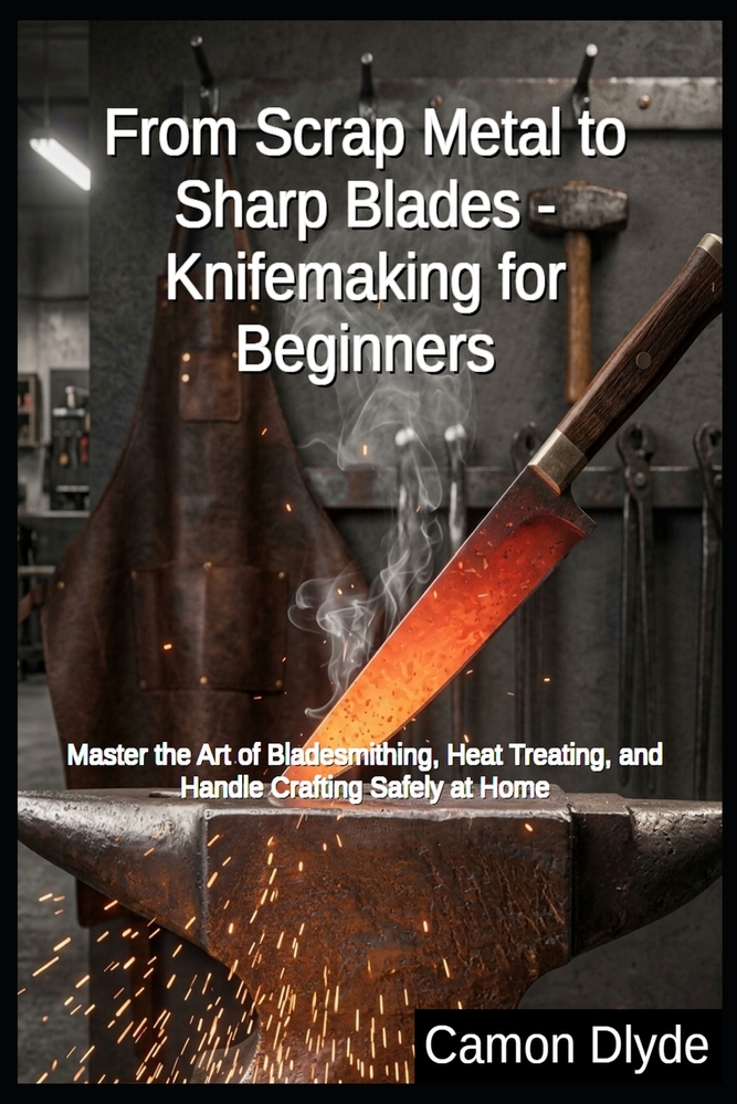 From Scrap Metal to Sharp Blades - Knifemaking for Beginners: Master the Art of Bladesmithing, Heat Treating, and Handle Crafting Safely at Home cover