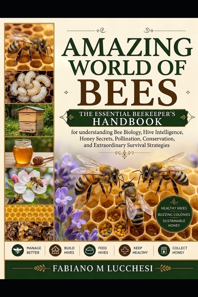 Amazing World of Bees: Bee Biology, Hive Intelligence, Honey Secrets, Pollination, Conservation, and Extraordinary Survival Strategies Explained cover