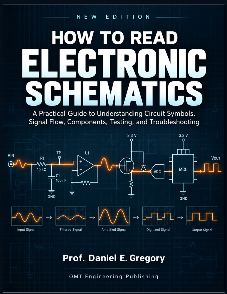 How to Read Electronic Schematics: A Practical Guide to Circuit Symbols, Diagrams, Signal Flow, Component Identification, and Troubleshooting cover