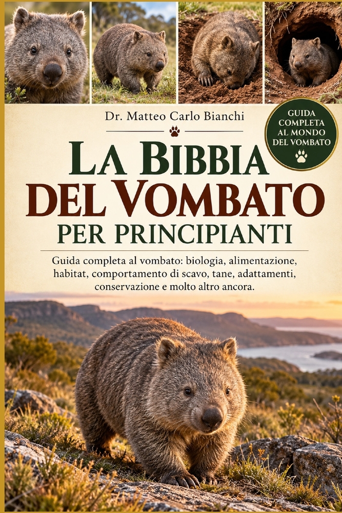 La Bibbia del Vombato Per Principianti: Guida completa al vombato: biologia, alimentazione, habitat, comportamento di scavo, tane, adattamenti, conser cover