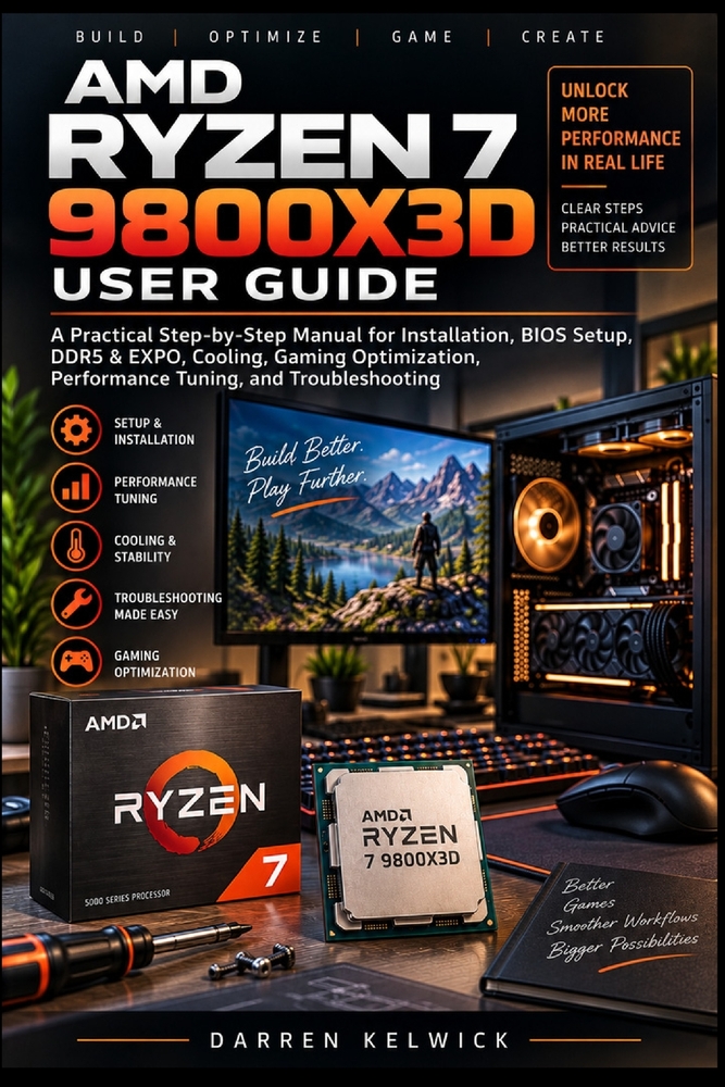 AMD Ryzen 7 9800x3d User Guide: A Practical Step-by-Step Manual for Installation, BIOS Setup, DDR5 & EXPO, Cooling, Gaming Optimization, Performance T cover