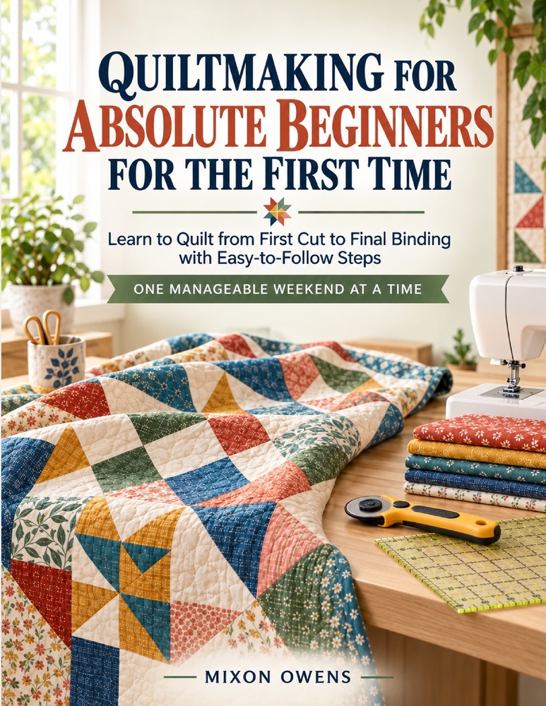 Quiltmaking for Absolute Beginners for the First Time: Learn to Quilt from First Cut to Final Binding with Easy-to-Follow Steps cover