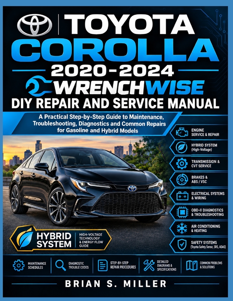 Toyota Corolla Wrenchwise 2020-2024 DIY Repair & Service Manual: A Practical Step-by-Step Guide to Maintenance, Troubleshooting, Diagnostics and Commo cover