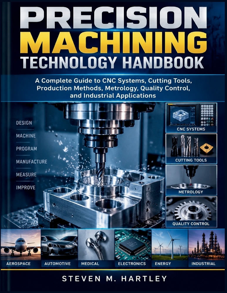 Precision Machining Technology Handbook: A Complete Guide to CNC Systems, Cutting Tools, Production Methods, Metrology, Quality Control, and Industria cover