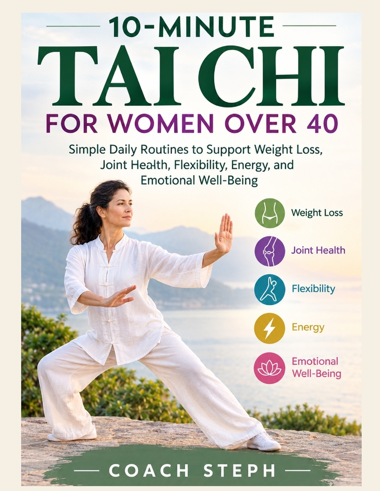 10-Minute Tai CHI for Women Over 40: Simple Daily Routines to Support Weight Loss, Joint Health, Flexibility, Energy, and Emotional Well-Being cover