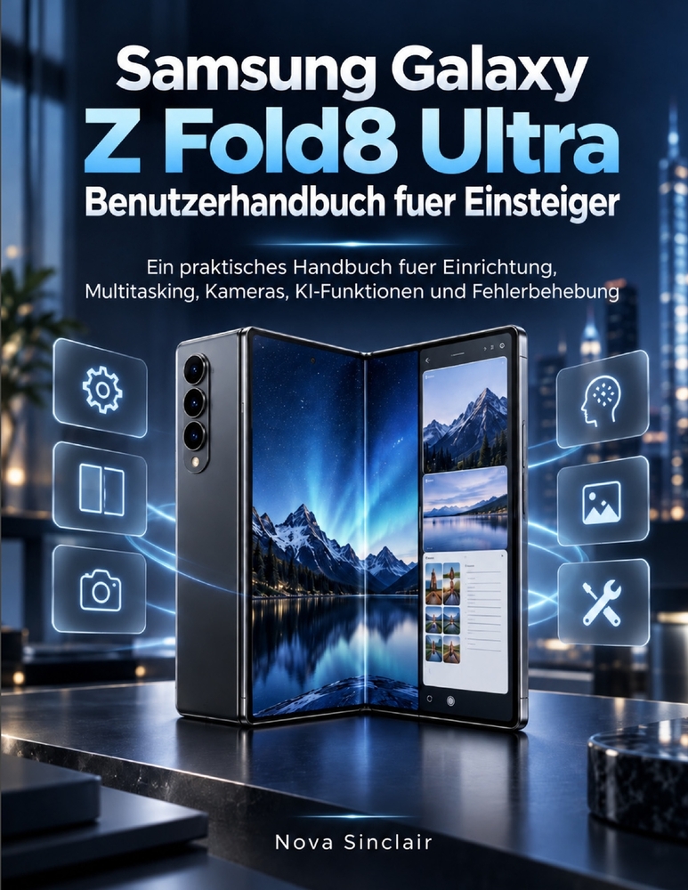 Samsung Galaxy Z Fold8 Ultra Benutzerhandbuch fuer Einsteiger: Ein praktisches Handbuch fuer Einrichtung, Multitasking, Kameras, KI-Funktionen und Feh cover