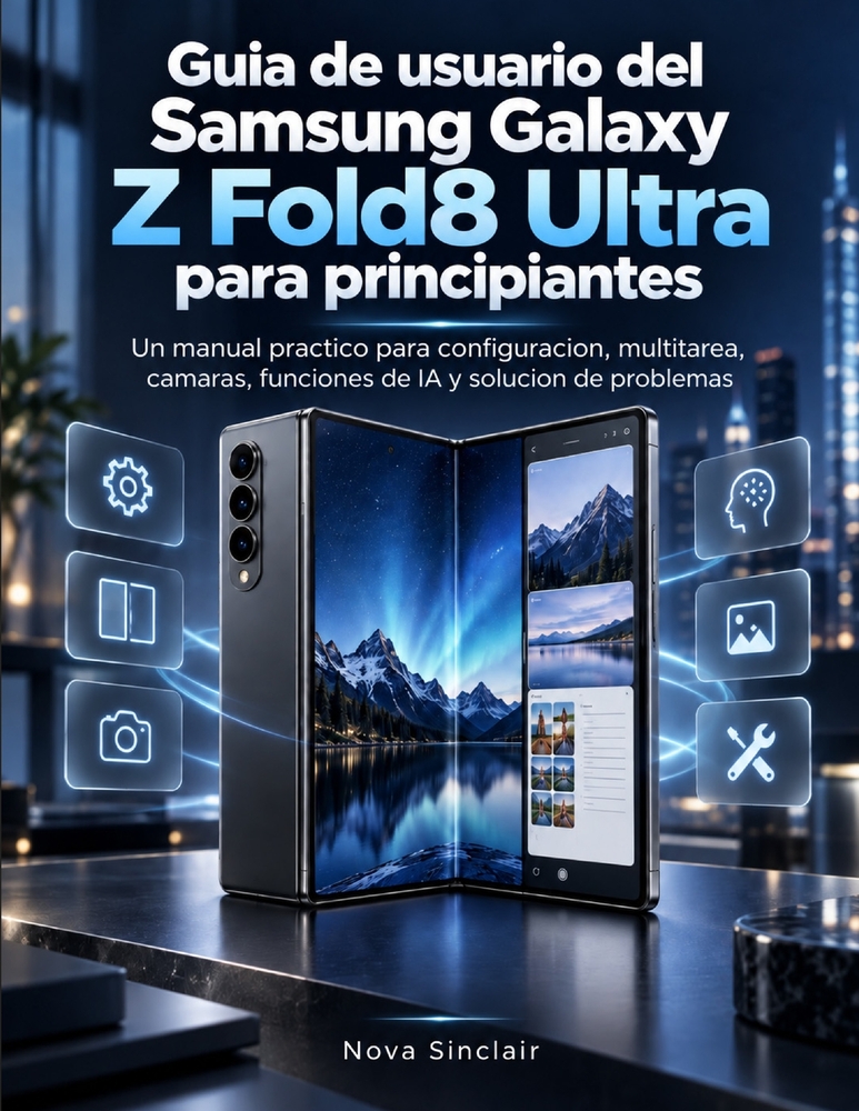 Guia de usuario del Samsung Galaxy Z Fold8 Ultra para principiantes: Un manual practico para configuracion, multitarea, camaras, funciones de IA y sol cover