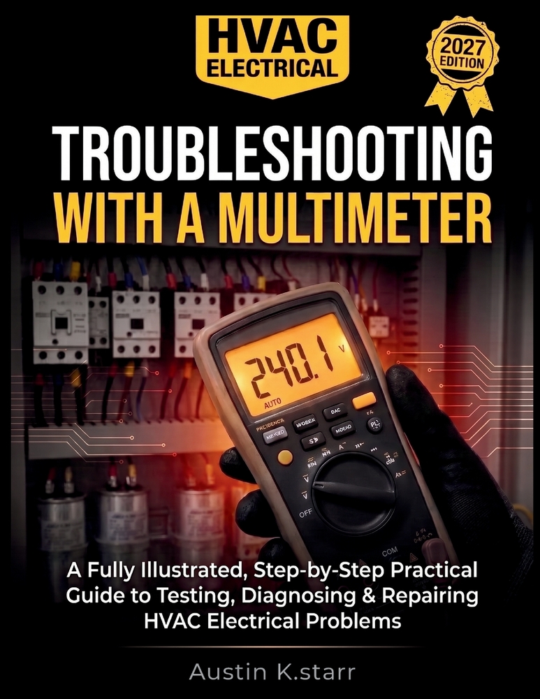 HVAC Electrical Troubleshooting with a Multimeter: A Fully Illustrated, Step-by-Step Practical Guide to Testing, Diagnosing & Repairing HVAC Electrica cover