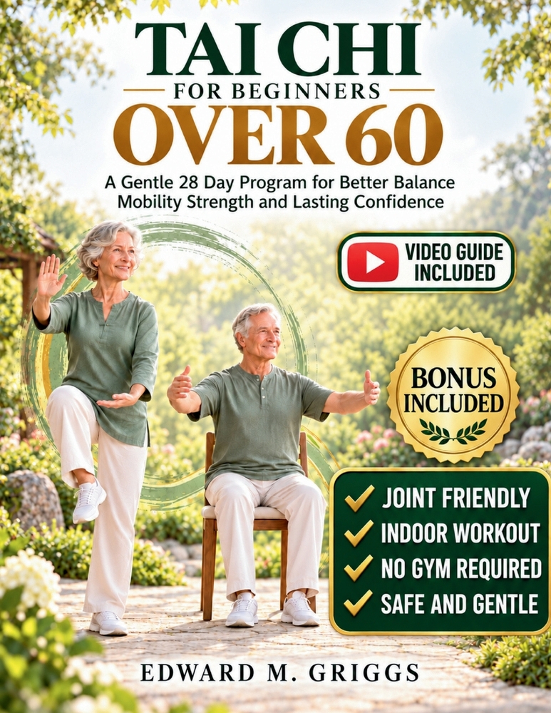 Tai Chi for Beginners Over 60: A Gentle 28 Day Program for Better Balance Mobility Strength and Lasting Confidence cover