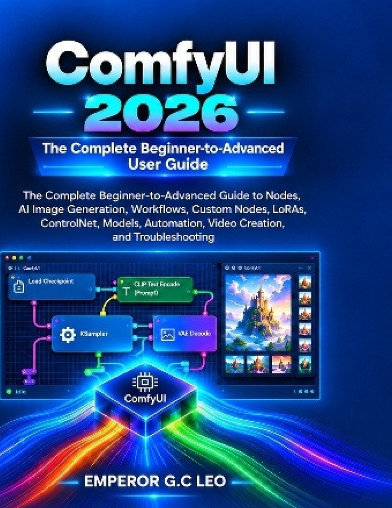 ComfyUI 2026: The Complete Beginner-to-Advanced User Guide: The Complete Beginner-to-Advanced Guide to Nodes, AI Image Generation, Workflows, Custom N cover