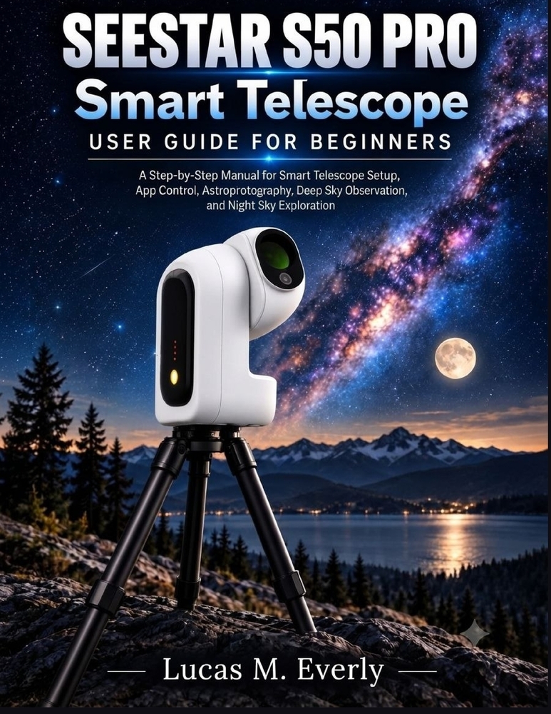 SEESTAR S50 PRO Smart Telescope User Guide for Beginners: A Step-by-Step Manual for Smart Telescope Setup, App Control, Astrophotography, Deep Sky Obs cover
