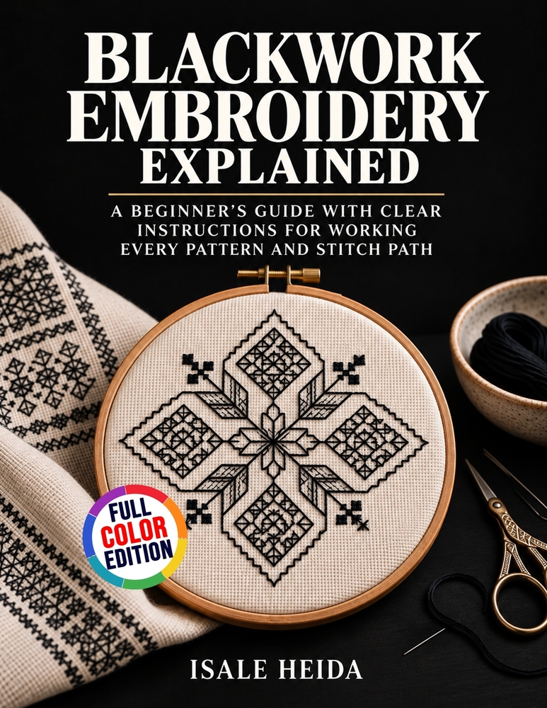 Blackwork Embroidery Explained: A Beginner's Guide with Clear Instructions for Working Every Pattern and Stitch Path cover