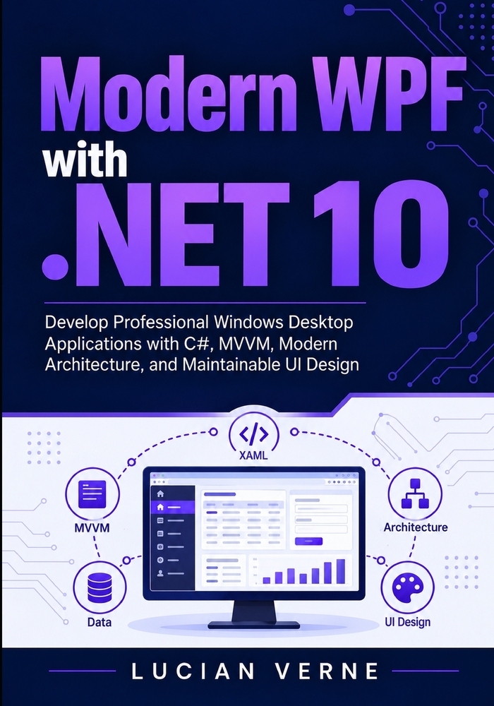 Modern WPF with .NET 10: Develop Professional Windows Desktop Applications with C#, MVVM, Modern Architecture, and Maintainable UI Design cover