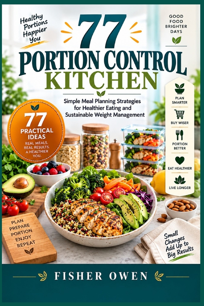 77 Portion Control Kitchen: : Simple Meal Planning Strategies for Healthier Eating and Sustainable Weight Management cover