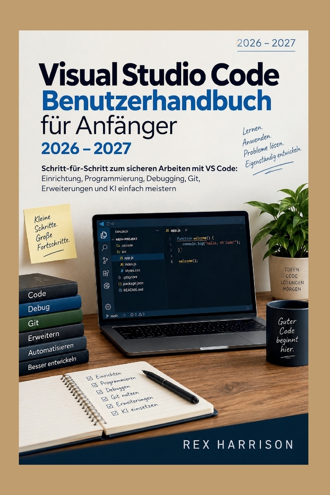 Visual Studio Code Benutzerhandbuch für Anfänger 2026-2027: Schritt-für-Schritt zum sicheren Arbeiten mit VS Code: Einrichtung, Programmierung, Debugg cover