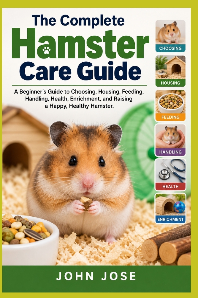 The Complete Hamster Care Guide: A Beginner's Guide to Choosing, Housing, Feeding, Handling, Health, Enrichment, and Raising a Happy, Healthy Hamster cover