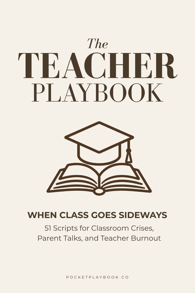 The Teacher Playbook: When Class Goes Sideways: 51 Scripts for Classroom Crises, Parent Talks, and Teacher Burnout cover