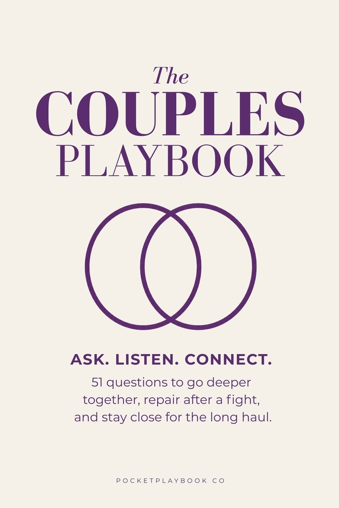 The Couples Playbook: Ask. Listen. Connect: 51 Questions to Go Deeper Together, Repair After a Fight, and Stay Close for the Long Haul cover