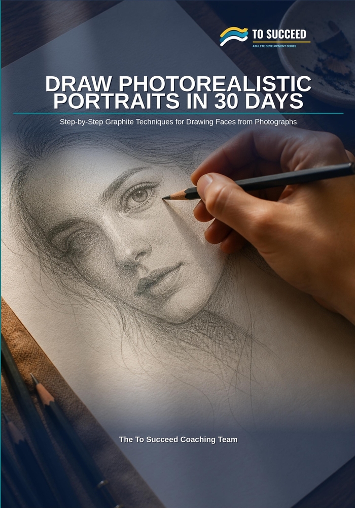 Draw Photorealistic Portraits in 30 Days: Step-by-Step Graphite Techniques for Drawing Faces from Photographs - A Beginner's Course in Portrait Drawin cover