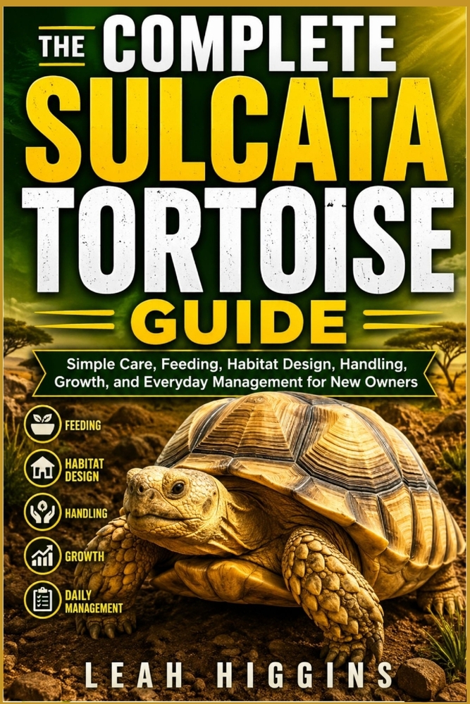 The Complete Sulcata Tortoise Guide: Simple Care, Feeding, Habitat Design, Handling, Growth, and Everyday Management for New Owners cover