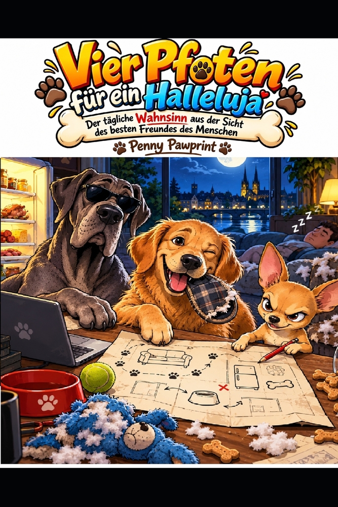 Vier Pfoten für ein Halleluja (und ein zerbissenes Sofakissen): Der tägliche Wahnsinn aus der Sicht des besten Freundes des Menschen. cover