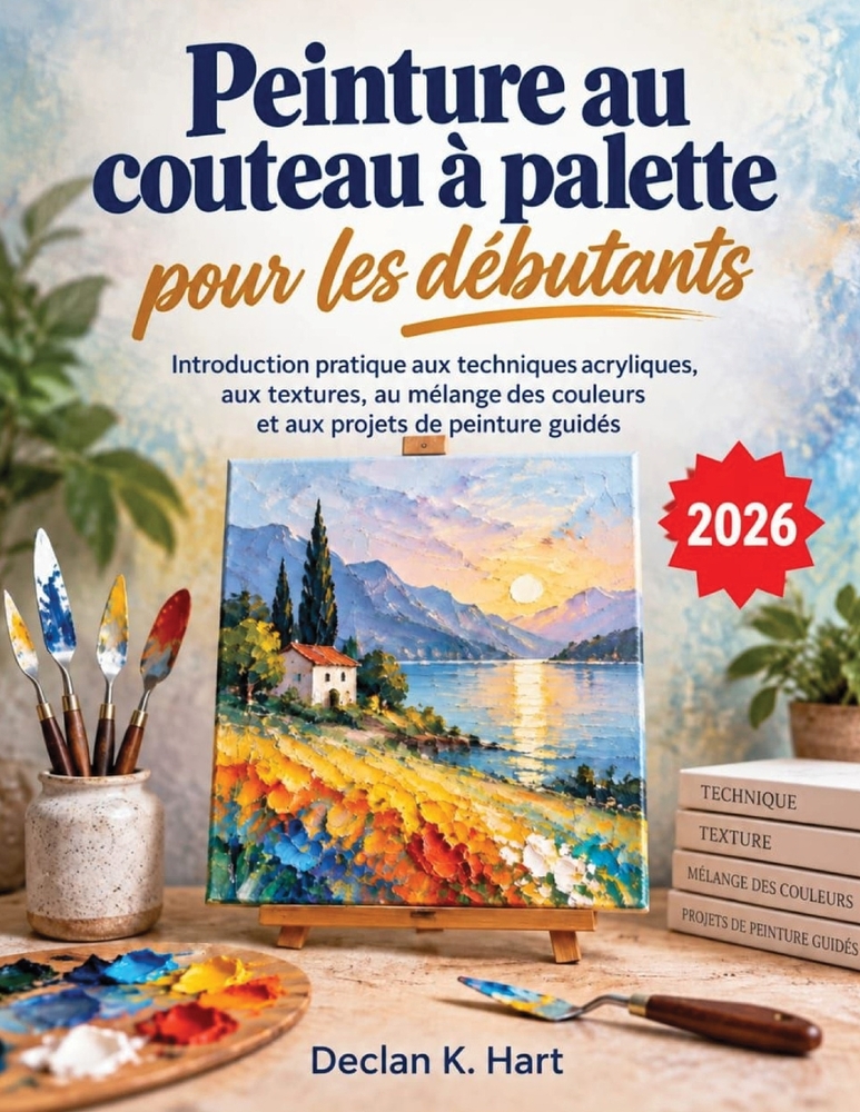 Peinture au couteau à palette pour les débutants: Introduction pratique aux techniques acryliques, aux textures, au mélange des couleurs et aux projet cover