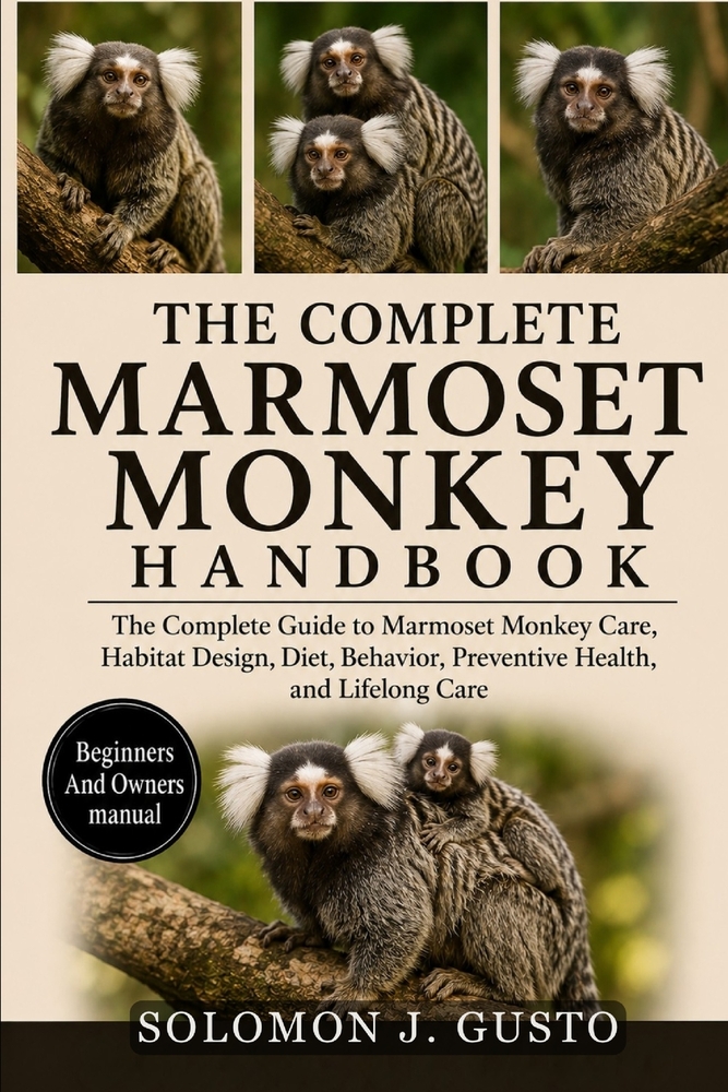 The Complete Marmoset Monkey Handbook: The Complete Guide to Marmoset Monkey Care, Habitat Design, Diet, Behavior, Preventive Health, and Lifelong Car cover
