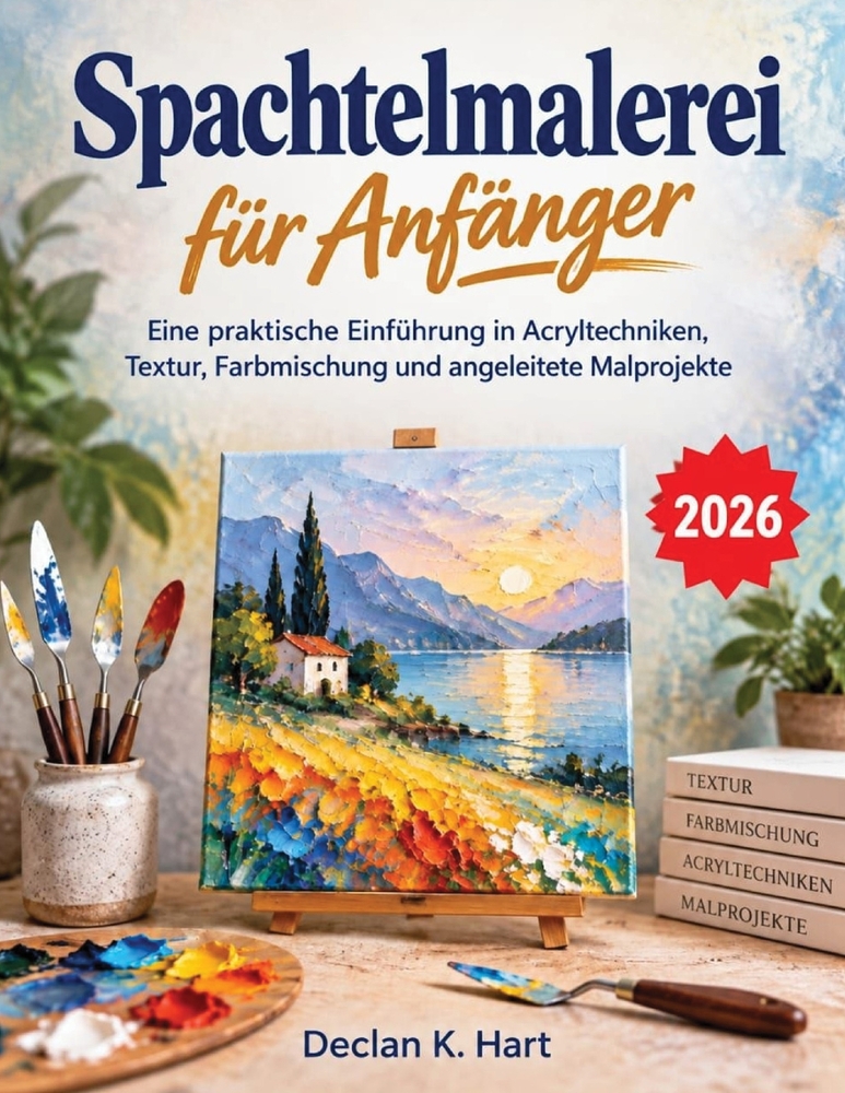 Spachtelmalerei für Anfänger: Eine praktische Einführung in Acryltechniken, Textur, Farbmischung und angeleitete Malprojekte cover