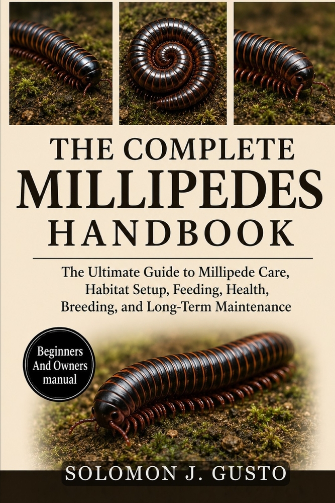 The Complete Millipedes Handbook: The Ultimate Guide to Millipede Care, Habitat Setup, Feeding, Health, Breeding, and Long-Term Maintenance cover