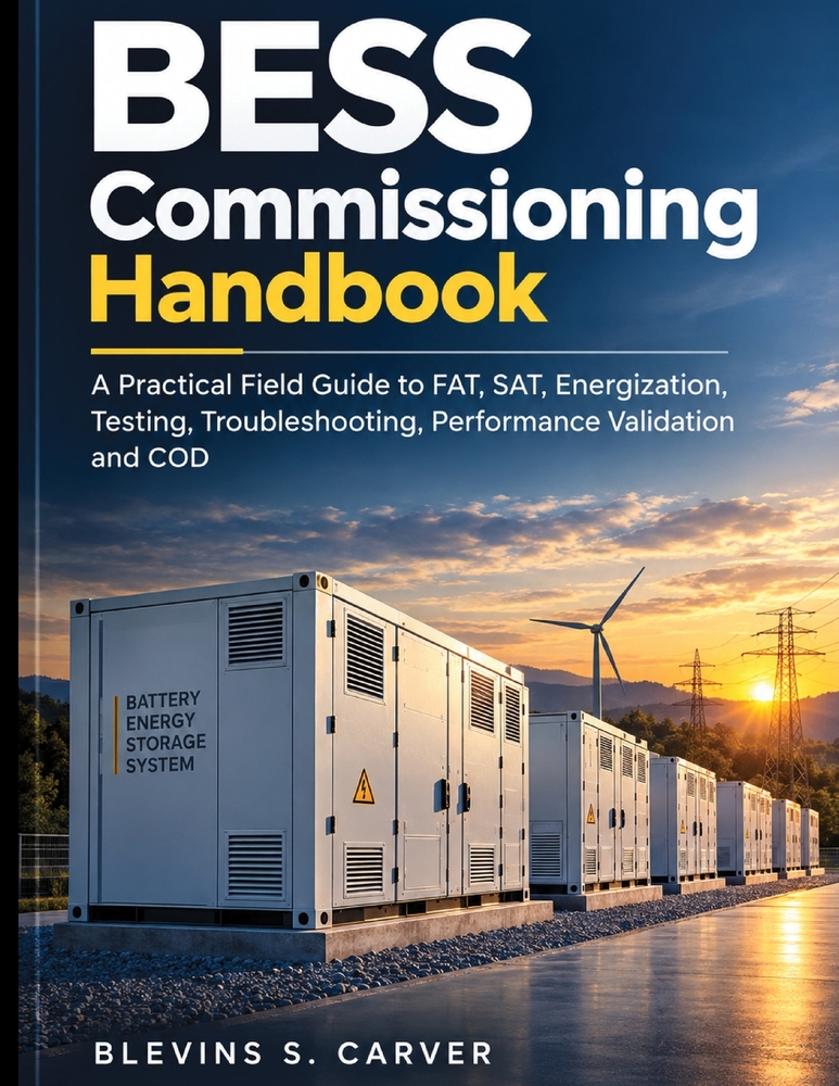Bess Commissioning Handbook: A Practical Field Guide to FAT, SAT, Energization, Testing, Troubleshooting, Performance Validation and COD cover