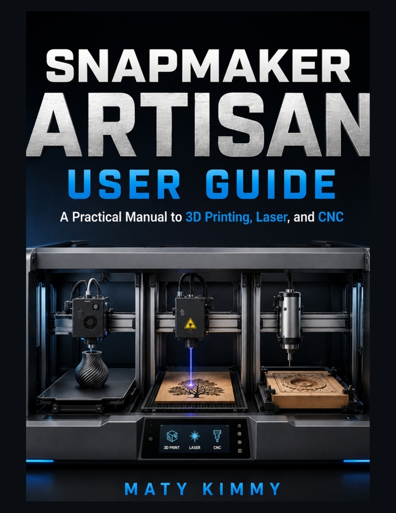 Snapmaker Artisan User Guide: A Practical Manual to 3D Printing, Laser, and CNC cover