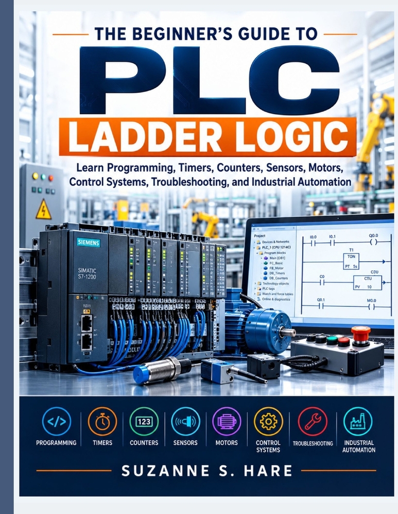 The Beginner's Guide to PLC Ladder Logic: Learn Programming, Timers, Counters, Sensors, Motors, Control Systems, Troubleshooting, and Industrial Autom cover
