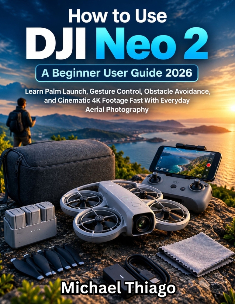 How to Use DJI Neo 2: A Beginner User Guide 2026: Learn Palm Launch, Gesture Control, Obstacle Avoidance and Cinematic 4K Footage Fast With Everyday A cover