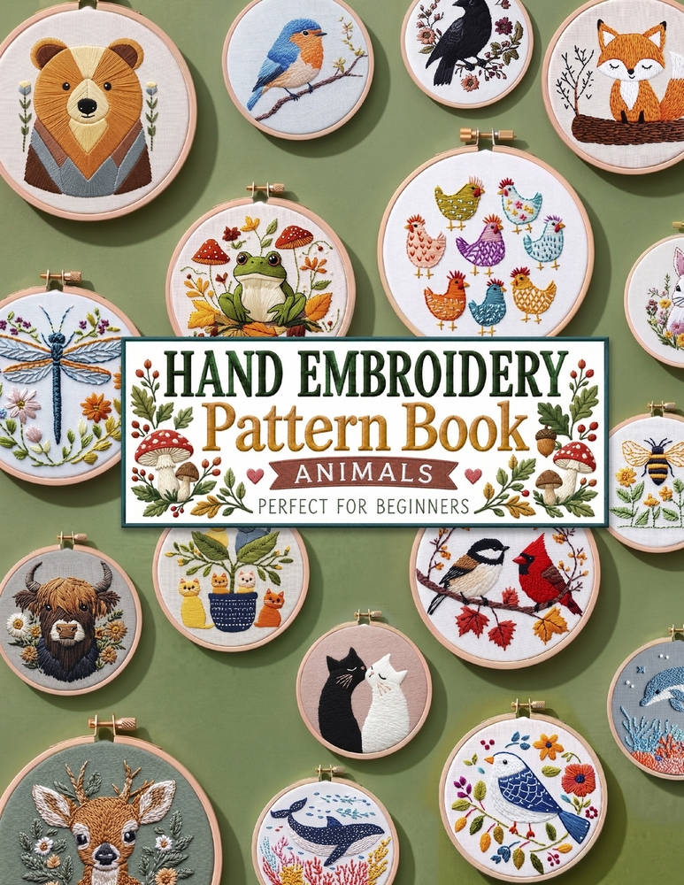 Hand Embroidery Pattern Book: Flowers Patterns for Beginners cover