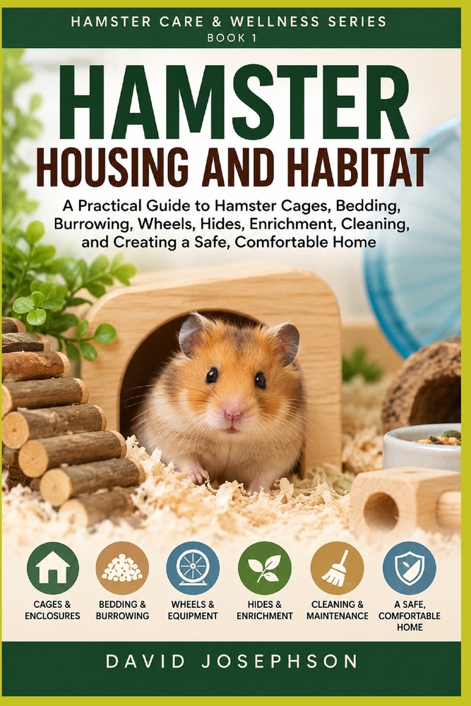 Hamster Housing and Habitat: A Practical Guide to Hamster Cages, Bedding, Burrowing, Wheels, Hides, Enrichment, Cleaning, and Creating a Safe, Comfort cover