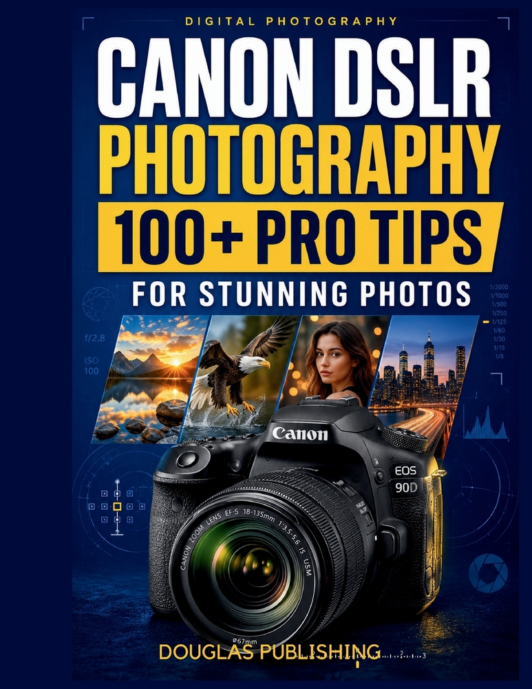Canon DSLR Photography: 100+ Pro Tips for Stunning Photos: A Practical Beginner's Guide to Camera Settings, Exposure, Focus, Lighting, Composition, Po cover