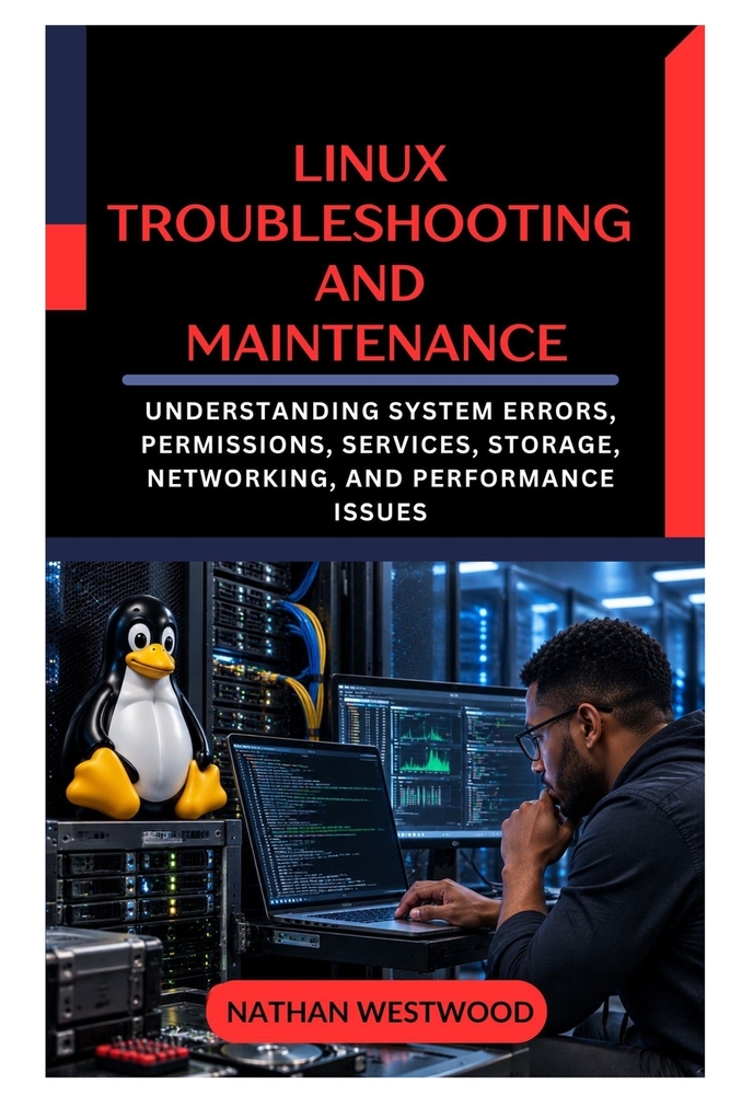 Linux Troubleshooting and Maintenance: Understanding System Errors, Permissions, Services, Storage, Networking, and Performance Issues cover