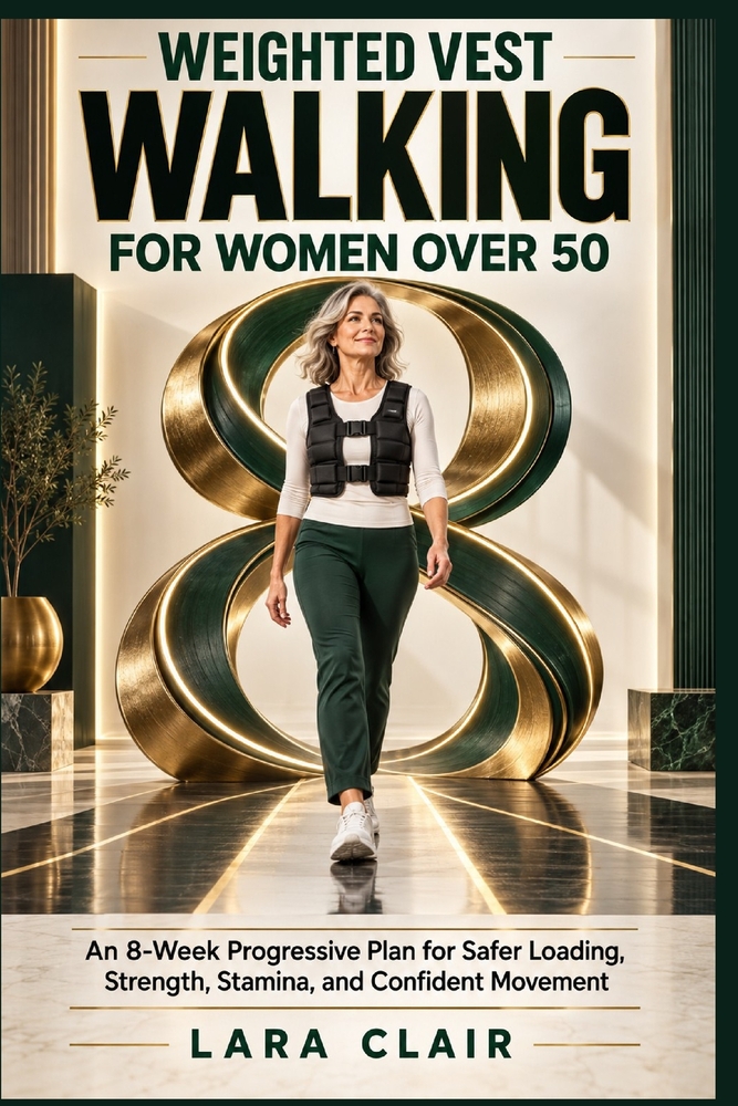 Weighted Vest Walking for Women Over 50: An 8-Week Progressive Plan for Safer Loading, Strength, Stamina, and Confident Movement cover