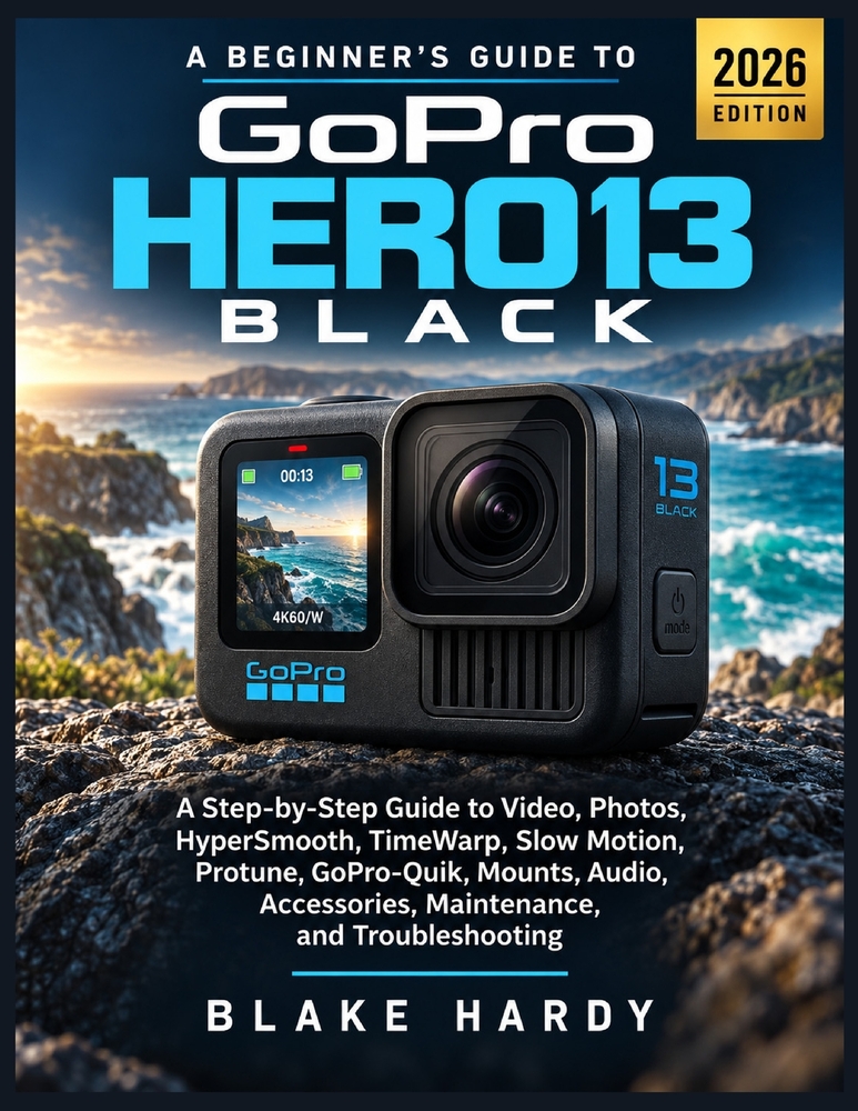 A Beginner's Guide to GoPro HERO13 Black: A Step-by-Step Guide to Video, Photos, HyperSmooth, TimeWarp, Slow Motion, Protune, GoPro-Quik, Mounts, Audi cover
