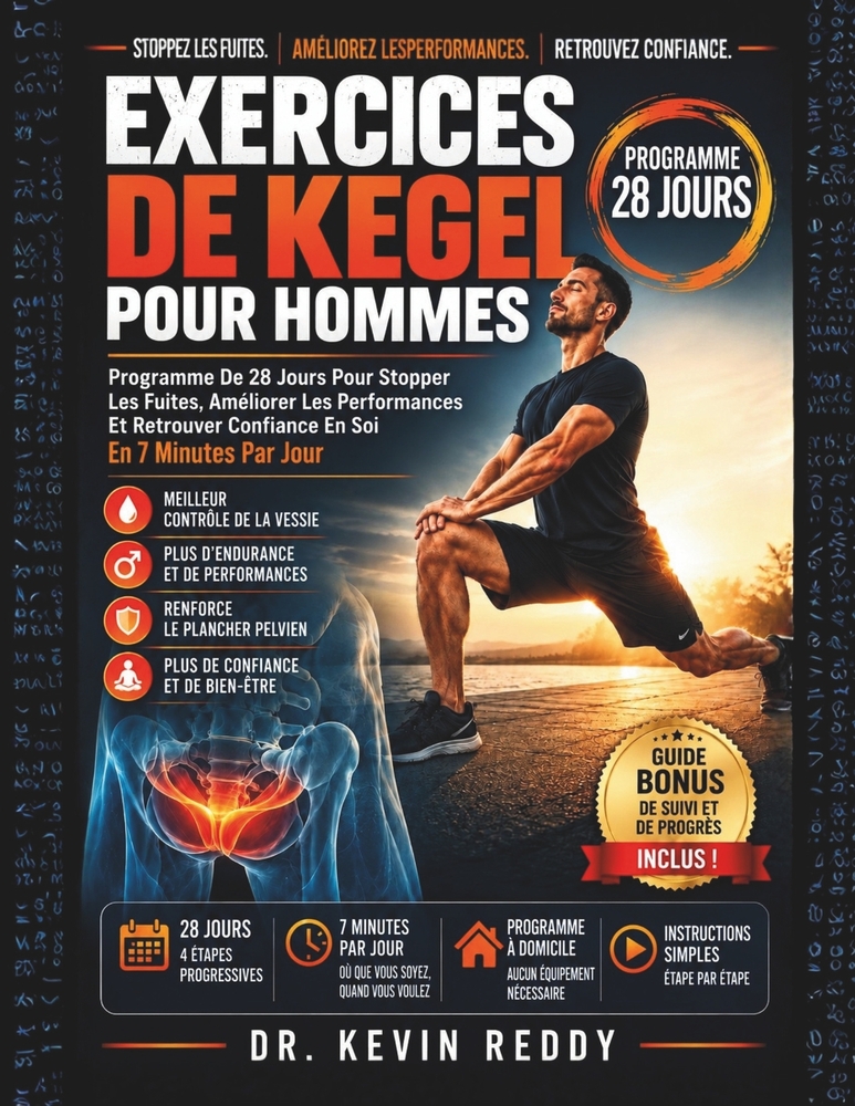 Exercices De Kegel Pour Hommes: Programme De 28 Jours Pour Stopper Les Fuites, Améliorer Les Performances Et Retrouver Confiance En Soi En 7 Minutes P cover