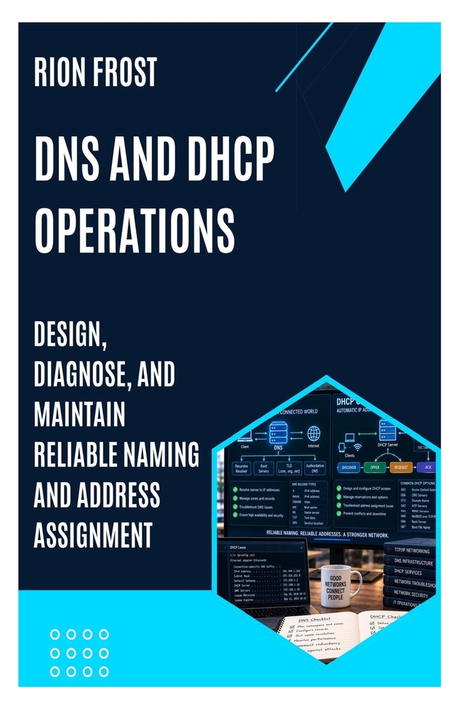 DNS and DHCP Operations: Design, Diagnose, and Maintain Reliable Naming and Address Assignment cover