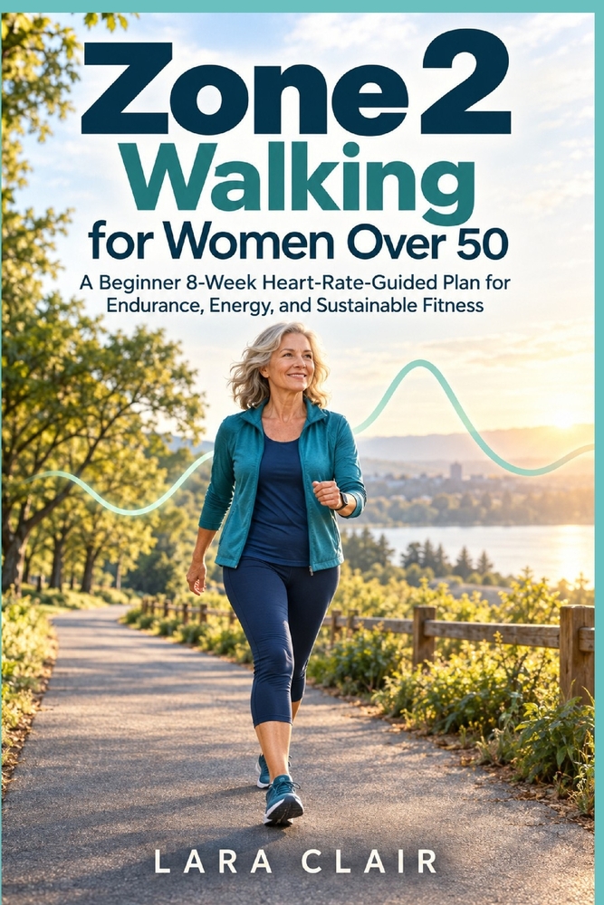 Zone 2 Walking for Women Over 50: A Beginner 8-Week Heart-Rate-Guided Plan for Endurance, Energy, and Sustainable Fitness cover