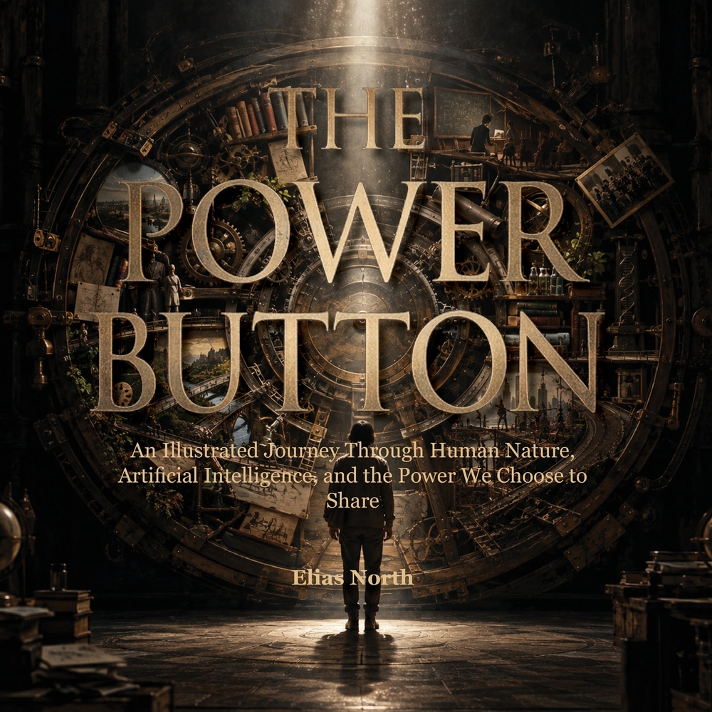 The Power Button: An Illustrated Journey Through Human Nature, Artificial Intelligence, and the Power We Choose to Share cover