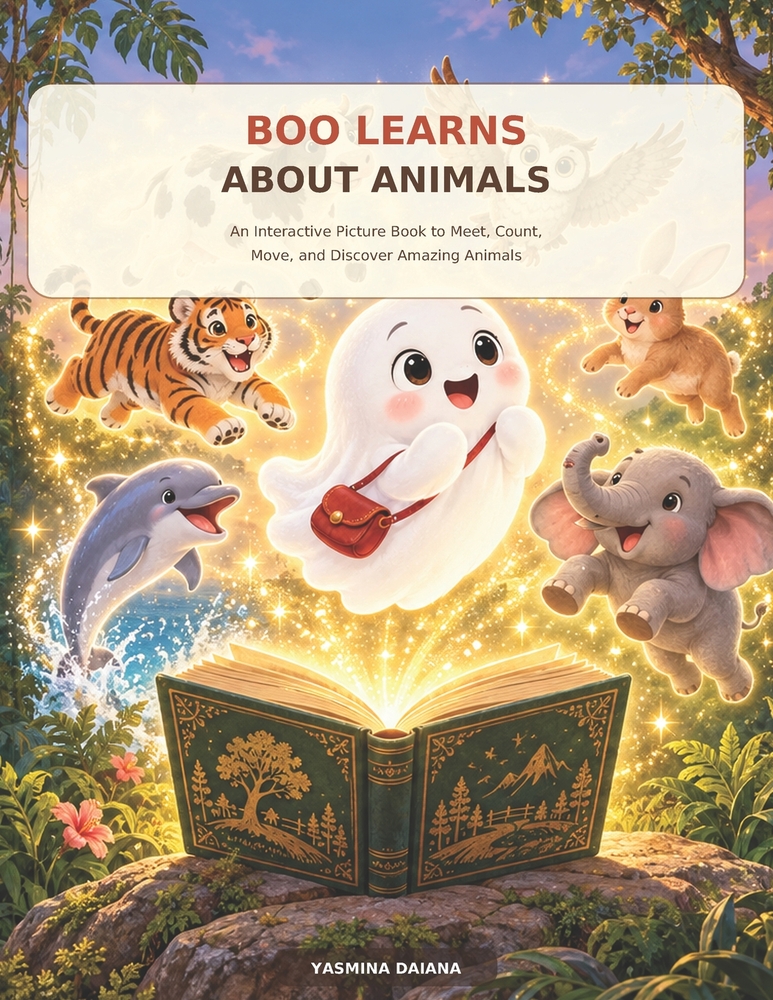 Boo Learns About Animals: An Interactive Picture Book to Meet, Count, Move, and Discover Amazing Animals cover
