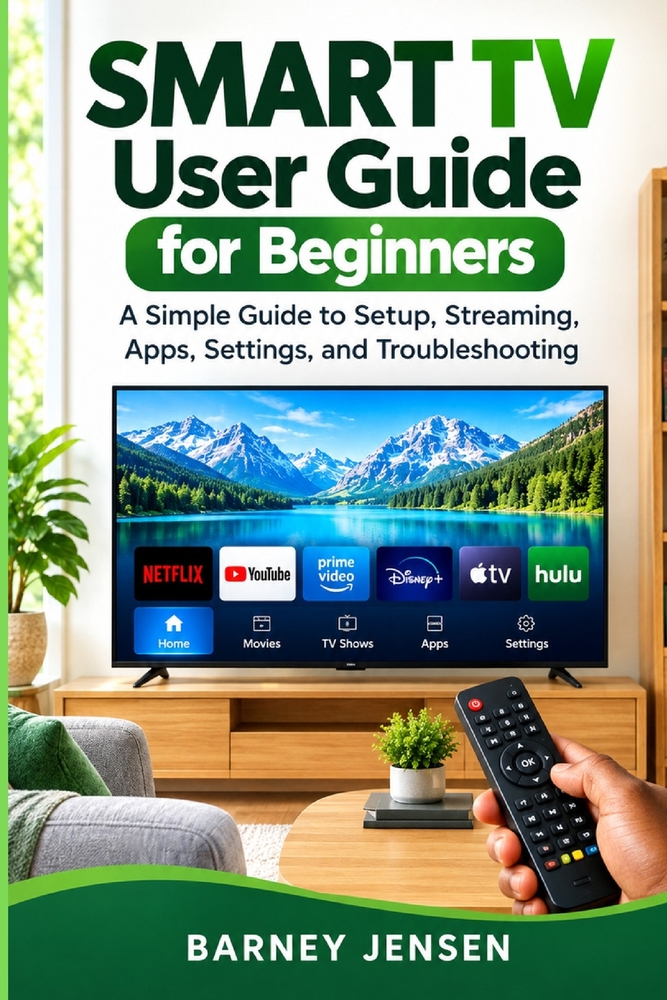 Smart TV User Guide for Beginners: A Simple Guide to Setup, Streaming, Apps, Settings, and Troubleshooting cover