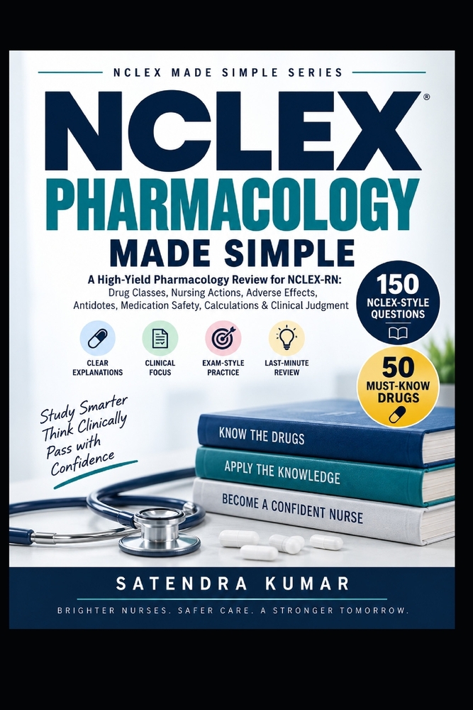 NCLEX Pharmacology Made Simple: A High-Yield Pharmacology Review for NCLEX-RN: Drug Classes, Nursing Actions, Adverse Effects, Antidotes, Medication S cover